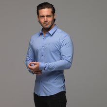 Load image into Gallery viewer, Father Sons Super Slim Stretch Classic Light Blue (Blue Embroidery) - FS220