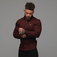 Load image into Gallery viewer, Father Sons Super Slim Stretch Burgundy Denim Long Sleeve - FS212
