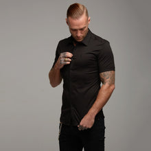 Load image into Gallery viewer, Father Sons Super Slim Luxe Ultra Stretch Classic Black Short Sleeve - FS227