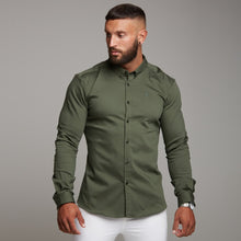 Load image into Gallery viewer, Father Sons Super Slim Stretch Khaki Denim Long Sleeve - FS211
