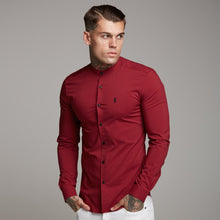 Load image into Gallery viewer, Father Sons Super Slim Stretch Classic Oxblood Grandad Collar - FS294