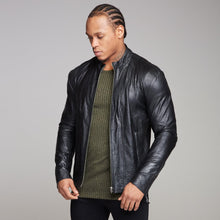 Load image into Gallery viewer, Father Sons Black Lambs Leather Jacket - FSH163