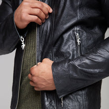 Load image into Gallery viewer, Father Sons Black Lambs Leather Jacket - FSH163