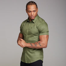 Load image into Gallery viewer, Father Sons Super Slim Luxe Ultra Stretch Classic Khaki Short Sleeve - FS338