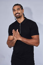 Load image into Gallery viewer, Father Sons Classic Black Zipped Polo Shirt - FSH030
