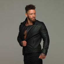 Load image into Gallery viewer, Father Sons Black Leather Jacket - FSH104