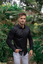 Load image into Gallery viewer, Father Sons Slim Sateen Classic Black Long Sleeve - FS545