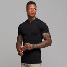 Load image into Gallery viewer, Father Sons Classic Black Grandad Polo Shirt - FSH240