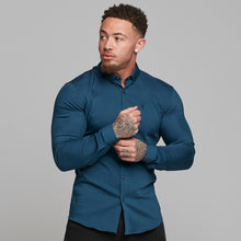Load image into Gallery viewer, Father Sons Super Slim Ultra Stretch Classic Teal (Charcoal Buttons) - FS484