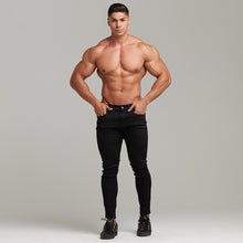 Load image into Gallery viewer, Father Sons Slim Stretch Black Jeans - FSH102