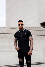 Load image into Gallery viewer, Father Sons Classic Black and White Contrast Collar Polo Shirt - FSH236