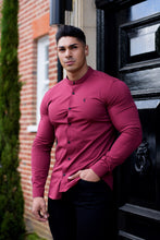 Load image into Gallery viewer, Father Sons Super Slim Stretch Classic Oxblood Grandad Collar - FS294