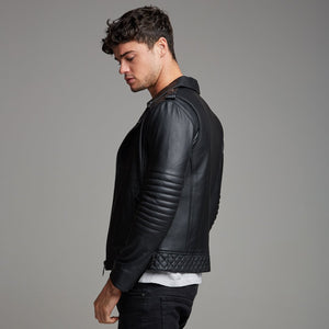 Father Sons Black Leather Jacket - FSH104