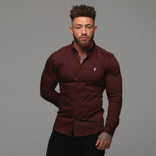 Load image into Gallery viewer, Father Sons Super Slim Stretch Burgundy Denim Long Sleeve - FS212

