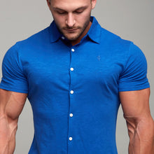 Load image into Gallery viewer, Father Sons Super Slim Royal Blue Jersey Short Sleeve - FSH013
