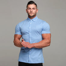 Load image into Gallery viewer, Father Sons Super Slim Baby Blue Jersey Short Sleeve - FSH015
