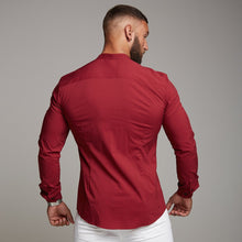 Load image into Gallery viewer, Father Sons Super Slim Stretch Classic Oxblood Grandad Collar - FS294
