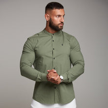 Load image into Gallery viewer, Father Sons Super Slim Stretch Classic Khaki Grandad Collar - FS296
