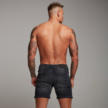 Load image into Gallery viewer, Father Sons Slim Stretch Washed Black Denim Jean Shorts - FSH139
