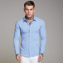 Load image into Gallery viewer, Father Sons Super Slim Ultra Stretch Classic Light Blue Shirt - FS356
