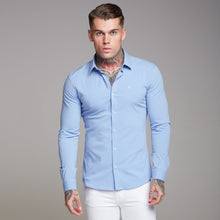 Load image into Gallery viewer, Father Sons Super Slim Ultra Stretch Classic Light Blue Shirt - FS356
