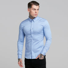 Load image into Gallery viewer, Father Sons Super Slim Luxe Ultra Stretch Cornflower Blue Long Sleeve -  FS385  (PRE - ORDER / DISPATCH DATE 29TH JULY)
