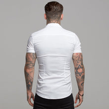 Load image into Gallery viewer, Father Sons Super Slim Stretch Revere Classic White Short Sleeve - FS403
