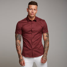 Load image into Gallery viewer, Father Sons Super Slim Luxe Ultra Stretch Classic Burgundy Short Sleeve -  FS336
