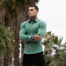 Load image into Gallery viewer, Father Sons Super Slim Luxe Ultra Stretch Petrol Green Long Sleeve -  FS478
