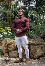 Load image into Gallery viewer, Father Sons Super Slim Stretch Burgundy &amp; White Ditsy Print FS188
