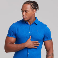 Load image into Gallery viewer, Father Sons Super Slim Royal Blue Jersey Short Sleeve - FSH013
