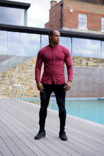 Load image into Gallery viewer, Father Sons Super Slim Stretch Classic Oxblood Grandad Collar - FS294

