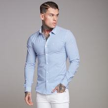 Load image into Gallery viewer, Father Sons Super Slim Stretch Navy &amp; White Stripe (Pink Emblem)  -  FS112P
